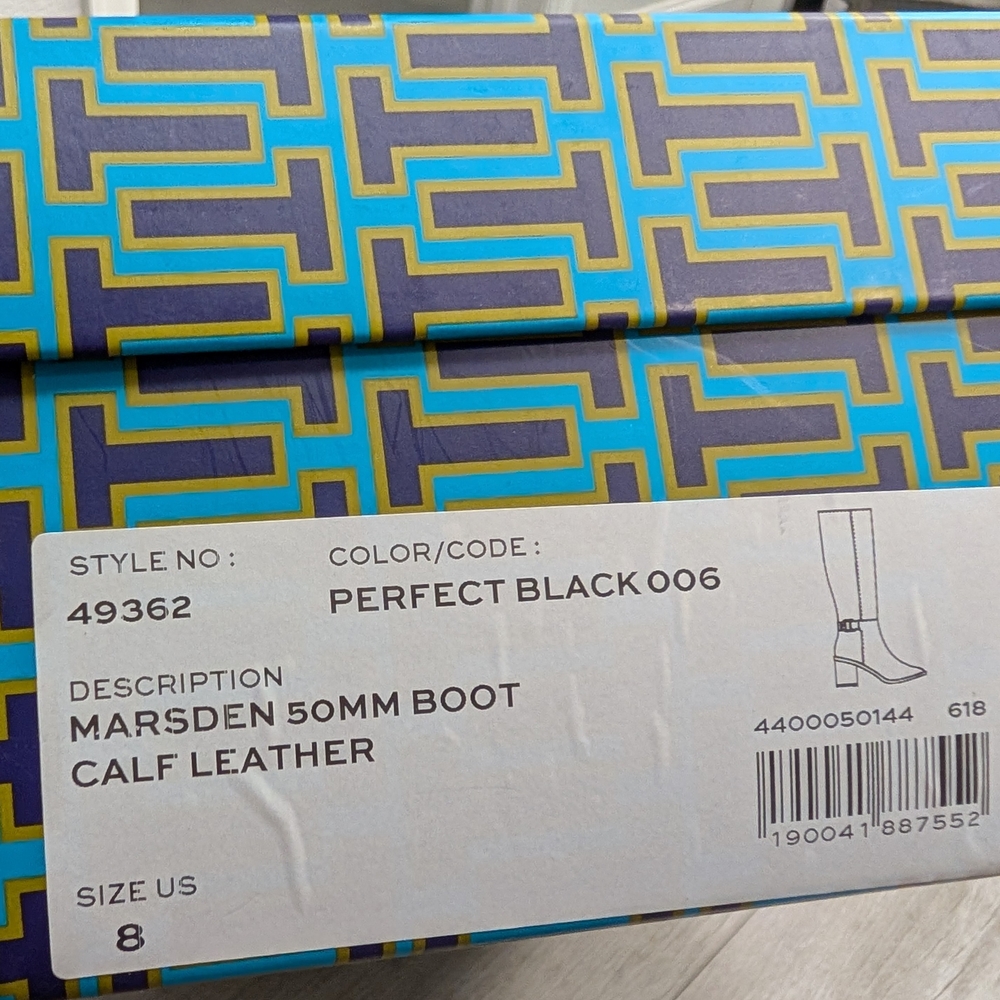 Tory Burch Black Leather Knee-High Boots - Picture 14 of 14
